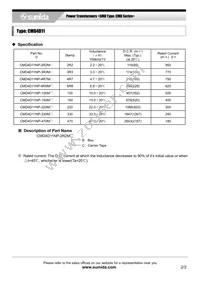 CMD4D11NP-6R8MC Datasheet Page 2