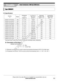 CMD5D11NP-6R8MC Datasheet Page 2