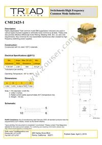 CME2425-1 Datasheet Cover