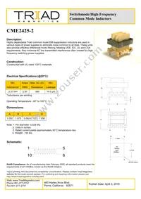 CME2425-2 Datasheet Cover