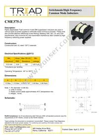 CME375-3-B Datasheet Cover