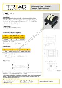 CME375-7-B Datasheet Cover