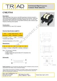 CME375-8-B Datasheet Cover