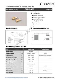 CMJ206T32768EZFT Datasheet Cover