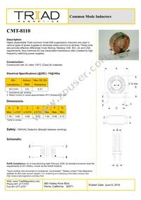 CMT-8110-B Datasheet Cover