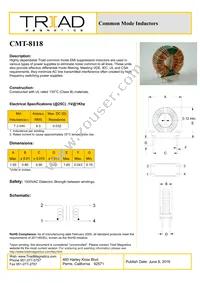 CMT-8118-B Datasheet Cover