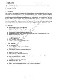 CMV4000-2E5M1LP Datasheet Page 9