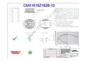 CMX1616Z162B-10 Datasheet Cover