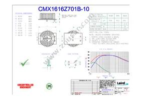 CMX1616Z701B-10 Datasheet Cover