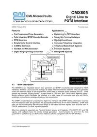 CMX605D4 Datasheet Cover