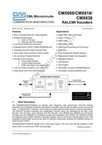 CMX638L4 Datasheet Cover