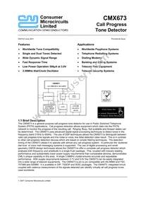 CMX673D4 Datasheet Cover