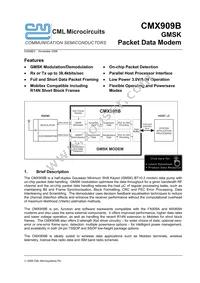 CMX909BD5 Datasheet Cover