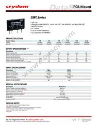 CMXE60D20 Datasheet Cover
