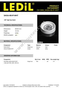 CN13990_SAGA-HB-IP-WHT Datasheet Cover