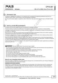 CP10.361 Datasheet Page 3