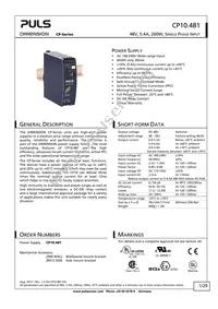 CP10.481 Datasheet Cover