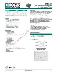 CPC1125NTR Datasheet Cover