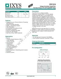 CPC1219YA Datasheet Cover