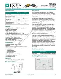 CPC1909J Datasheet Cover