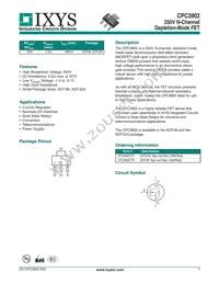 CPC3902ZTR Datasheet Cover