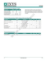 CPC5602CTR Datasheet Page 2