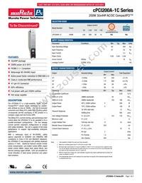 CPCI200A-1C Datasheet Cover