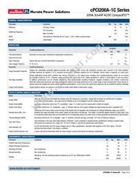 CPCI200A-1C Datasheet Page 2