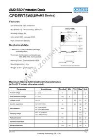 CPDERT5V0U Datasheet Cover