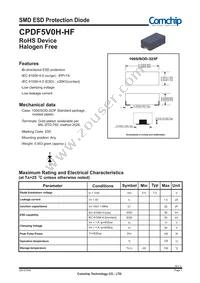 CPDF5V0H-HF Datasheet Cover