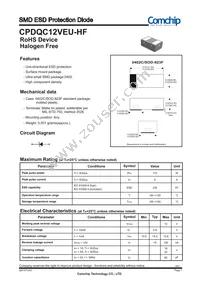 CPDQC12VEU-HF Datasheet Cover