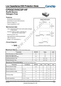 CPDQC5V0CSP-HF Datasheet Cover