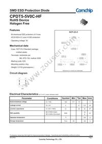 CPDT5-5V0C-HF Datasheet Cover