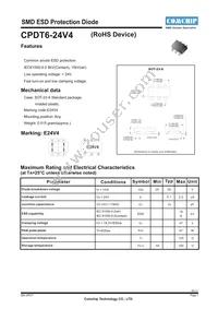 CPDT6-24V4 Datasheet Cover