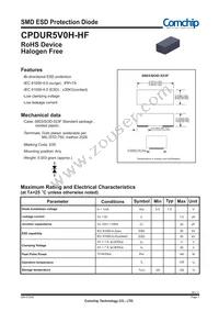 CPDUR5V0H-HF Datasheet Cover