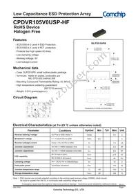 CPDVR105V0USP-HF Datasheet Cover