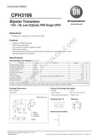 CPH3106-TL-E Datasheet Cover