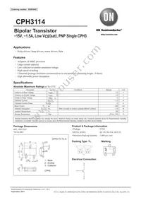 CPH3114-TL-E Datasheet Cover