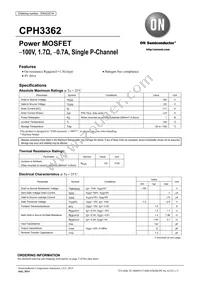 CPH3362-TL-W Datasheet Cover