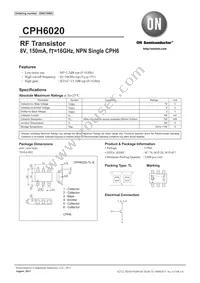 CPH6020-TL-E Datasheet Cover