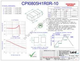 CPI0805H1R0R-10 Datasheet Cover