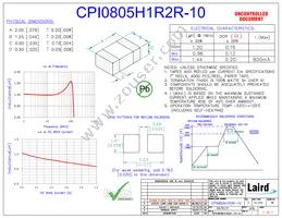 CPI0805H1R2R-10 Cover