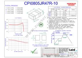 CPI0805JR47R-10 Datasheet Cover