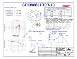 CPI0806J1R2R-10 Datasheet Cover