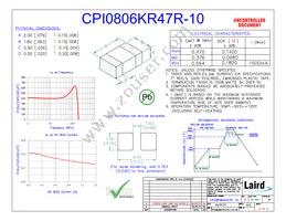 CPI0806KR47R-10 Datasheet Cover