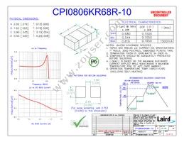 CPI0806KR68R-10 Datasheet Cover