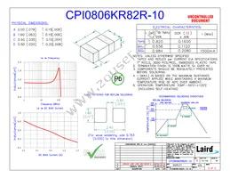 CPI0806KR82R-10 Datasheet Cover