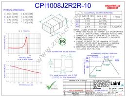 CPI1008J2R2R-10 Datasheet Cover