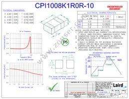 CPI1008K1R0R-10 Datasheet Cover