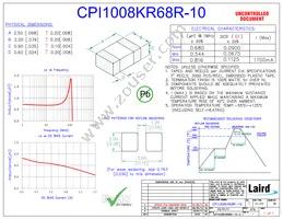 CPI1008KR68R-10 Datasheet Cover